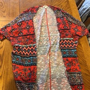 Arizona Jeans red Aztec print cardigan